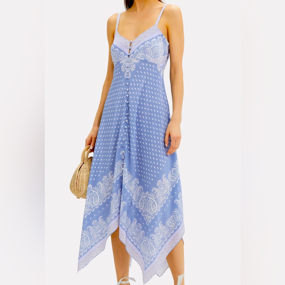 Intermix Isla Scarf dress light blue